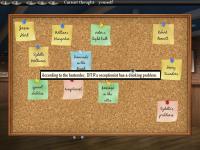 El panel de pensamientos de Jason se nos presenta como un segundo inventario más abstracto