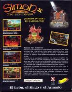 Parte trasera de la caja del juego