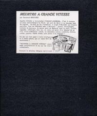 Meurtre à Grande Vitesse
